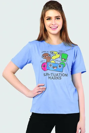JULIET Women Graphic Printed Round Neck Cotton T-shirt