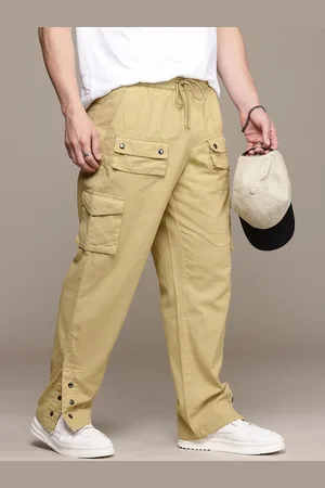 Roadster The Life Co. Men Pure Cotton Relaxed Fit Cargos Trousers