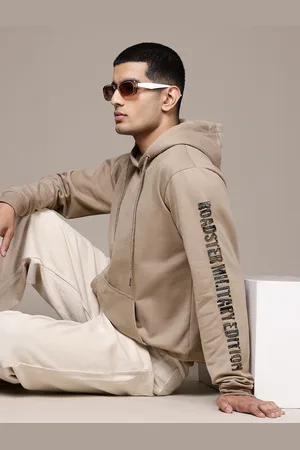 Roadster The Lifestyle Co. Brand Logo Print Hooded Sweatshirt