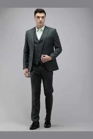 Park Avenue Super Slim Fit Notched Lapel Collar 3 Piece Formal Suit