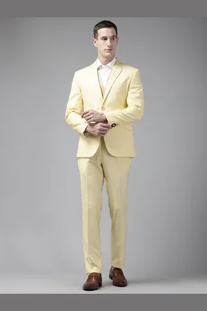 Park Avenue Notched Lapel Collar 2 Piece Formal Suit