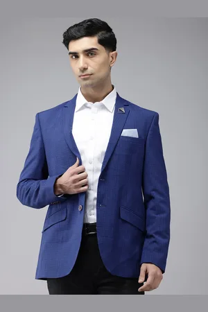Park Avenue Checked Super Slim Fit Single-Breasted Formal Blazers