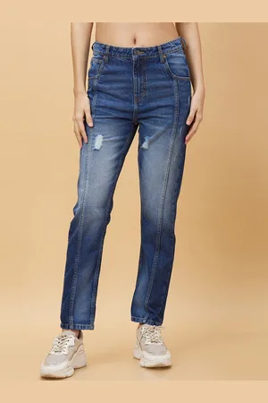 Being Human Women Low Distress Light Fade Jeans