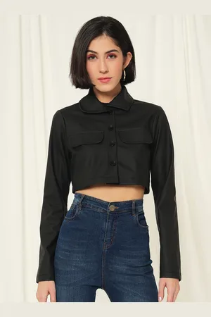 BAESD Women Checked Lightweight Crop Tailored Jacket
