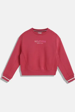 Tommy Hilfiger Girls Brand Logo Printed Cotton Sweatshirt