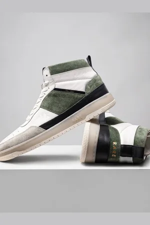 RARE RABBIT Men Horizon Colourblocked Leather Sneakers