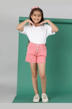 TALES & STORIES Girls Washed Outdoor Shorts
