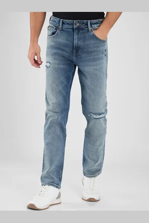 SPYKAR Men Relaxed Fit Mildly Distressed Light Fade Stretchable Jeans