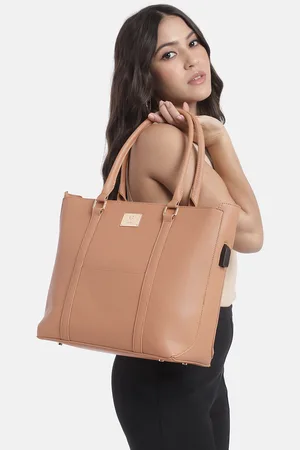 Allen Solly Textured Structured Padded Laptop Shoulder Bag