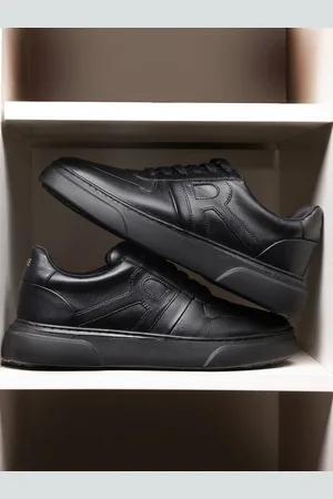 RARE RABBIT Men Cygnus Textured Leather Sneakers