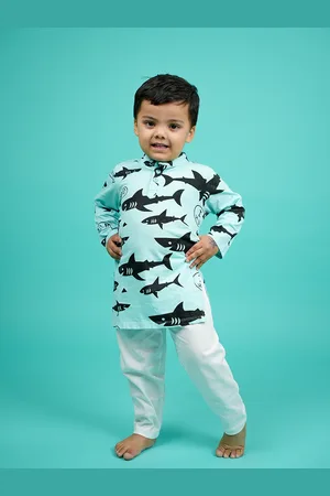 BE AWARA Kids Abstract Printed Regular Pure Cotton Kurta & Pyjamas