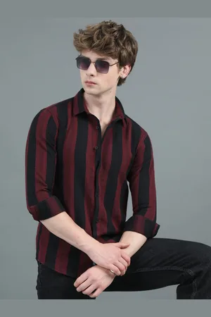 PAUL STREET Men Modern Tailored Fit Opaque Striped Casual Shirt