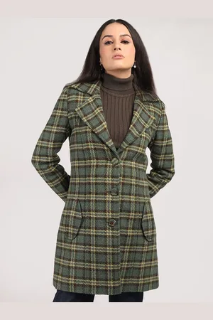 Roadster The Lifestyle Co Wide Check Single Breasted Overcoat