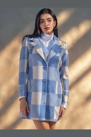 Roadster The Lifestyle Co Single Breasted Checked Parka Coat