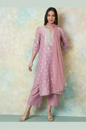 Lifestyle Ethnic Motifs Embroidered Sequinned Kurta with Trousers & Dupatta