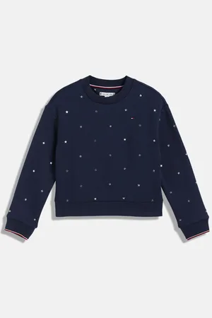Tommy Hilfiger Girls Conversational Printed Cotton Sweatshirt