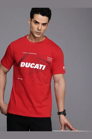 DUCATI Brand Logo Printed Pure Cotton T-shirt