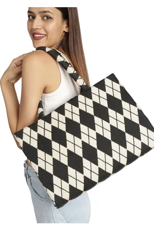 MINI WESST Checked Structured Tote Bag with