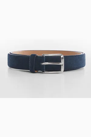 MANGO Slim Leather Belt