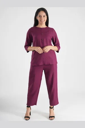 STYLE SHOES Round Neck Top With Trousers Co-Ords