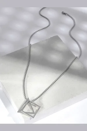 Joker & Witch Silver-Plated Pendants with Chains