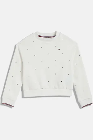 Tommy Hilfiger Girls Printed Pure Cotton Long Sleeves Sweatshirt