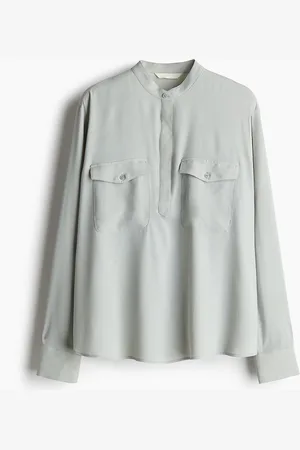 H&M Band-Collar Blouse