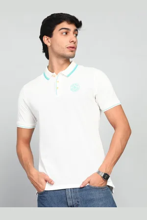 WROGN Men Polo Collar Applique Slim Fit T-shirt