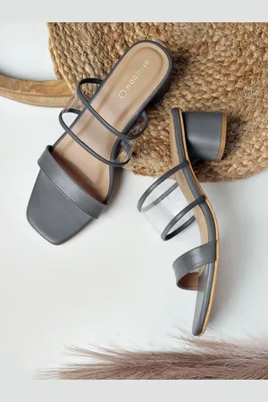 Vishudh Women Square Toe Block Heel Sandals