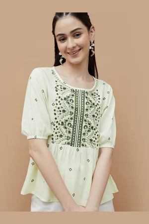 Lifestyle Women Floral Embroidered Top