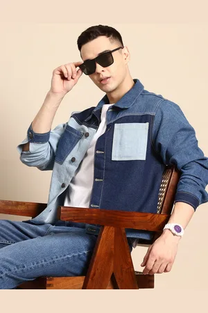 Mast & Harbour Colourblocked Pure Cotton Denim Jacket