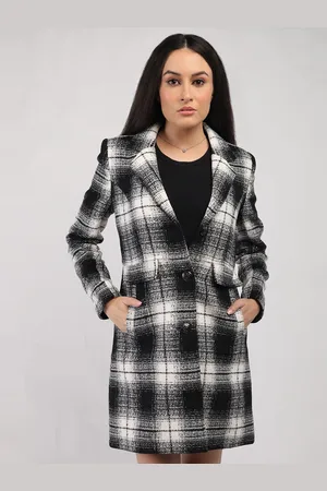 Roadster The Lifestyle Co Single Breasted Checked Duffle Coat