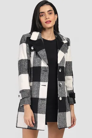 Roadster The Lifestyle Co Checked Single-Breasted Parka Coats