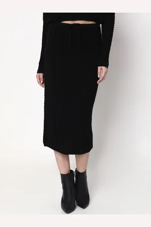 VERO MODA Self-Design Straight Midi Skirt