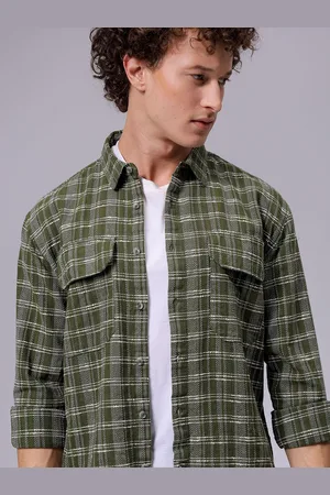The Indian Garage Co Men Relaxed Fit Textured Checked Resortwear Shirt