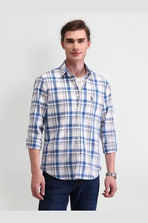 Ralph Lauren Men Comfort Spread Collar Checked Cotton Slim Fit Casual Shirt