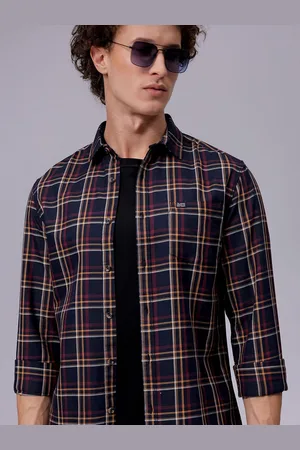 The Indian Garage Co Men Opaque Checked Cotton Casual Shirt