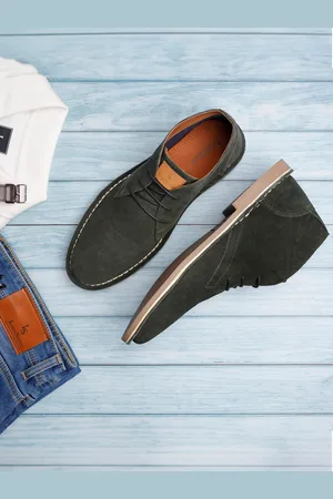 LOUIS STITCH Men Mid-Top Solid Suede Desert Boots