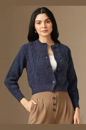 Chemistry Cable Knit Woollen Crop Pullover