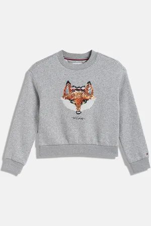 Tommy Hilfiger Girls Cotton Embellished Sweatshirt