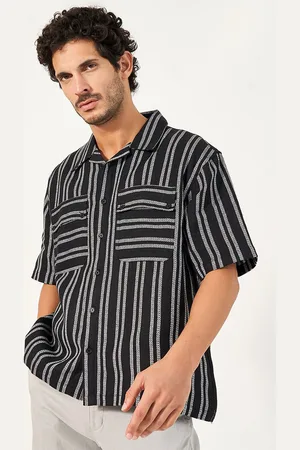 Styli Men Striped Oversized Fit Shirt