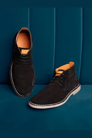LOUIS STITCH Men Mid-Top Solid Suede Desert Boots