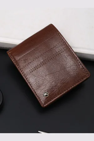 Van Heusen Men Textured Leather Two Fold Wallet