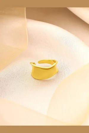 Yellow Chimes Gold Plated Band Ring