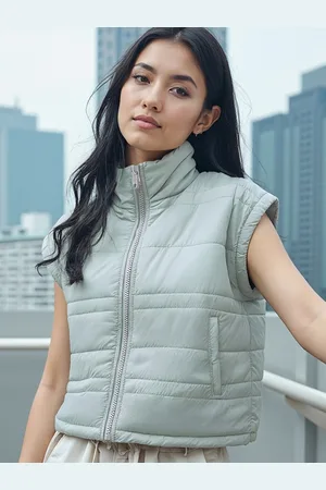 Bewakoof Mock Collar Oversized Puffer Jacket