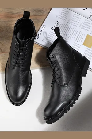 French Connection Men Solid Leather Boots