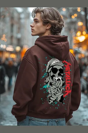 Bewakoof Graphic Printed Hooded Cotton Pullover Sweatshirt