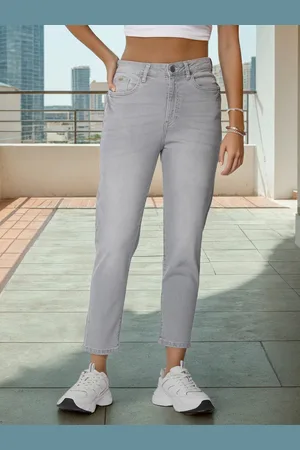 Flying Machine Women Relaxed Fit High-Rise Heavy Fade Stretchable Jeans