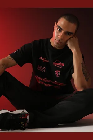 PUMA PUMA Men Motorsport Typography Printed Oversized Cotton T-shirt
