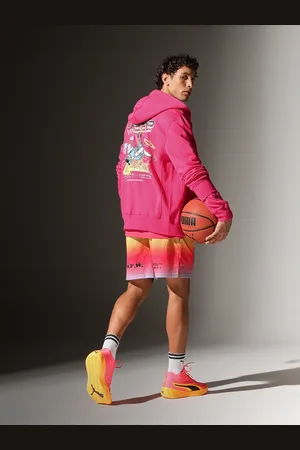 PUMA Men MELO 1Love Cotton Printed Full-Zip Basketball Hoodie
